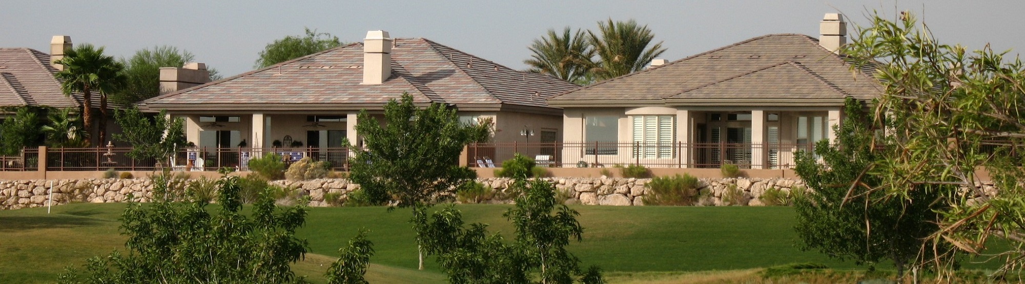 Homes facing Canyon golf course