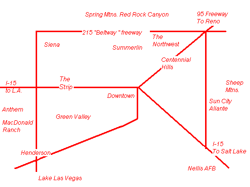 las vegas neighborhood map