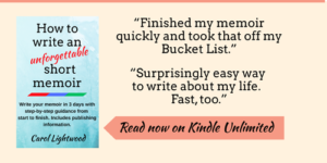 Write short memoir ebook ad