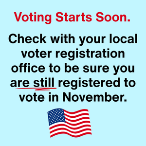 check that still registered to vote